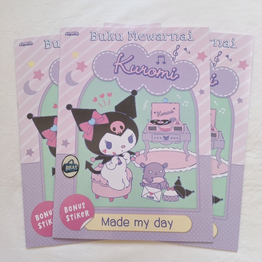 Kuromi Coloring Book L 2432-9824 / Buku Mewarnai / Buku Aktivitas anak / Adinata