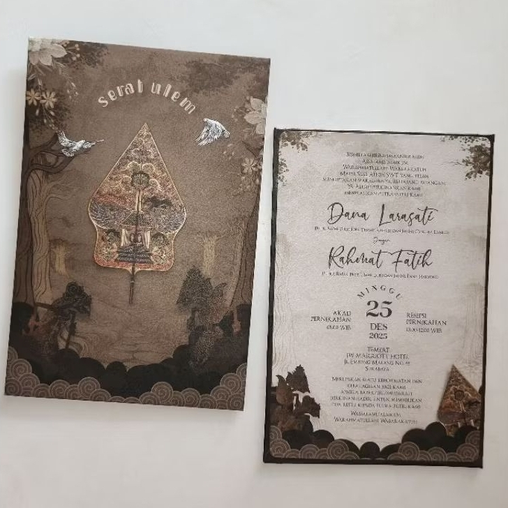 Tanpa Minimal Order Undangan Pernikahan Hardcover Tema Jawa
