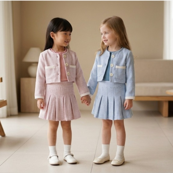 Halomam - Lisa Blazer (Blazer Anak/Bayi Perempuan 3 bulan - 6 tahun/Tweed Blazer)
