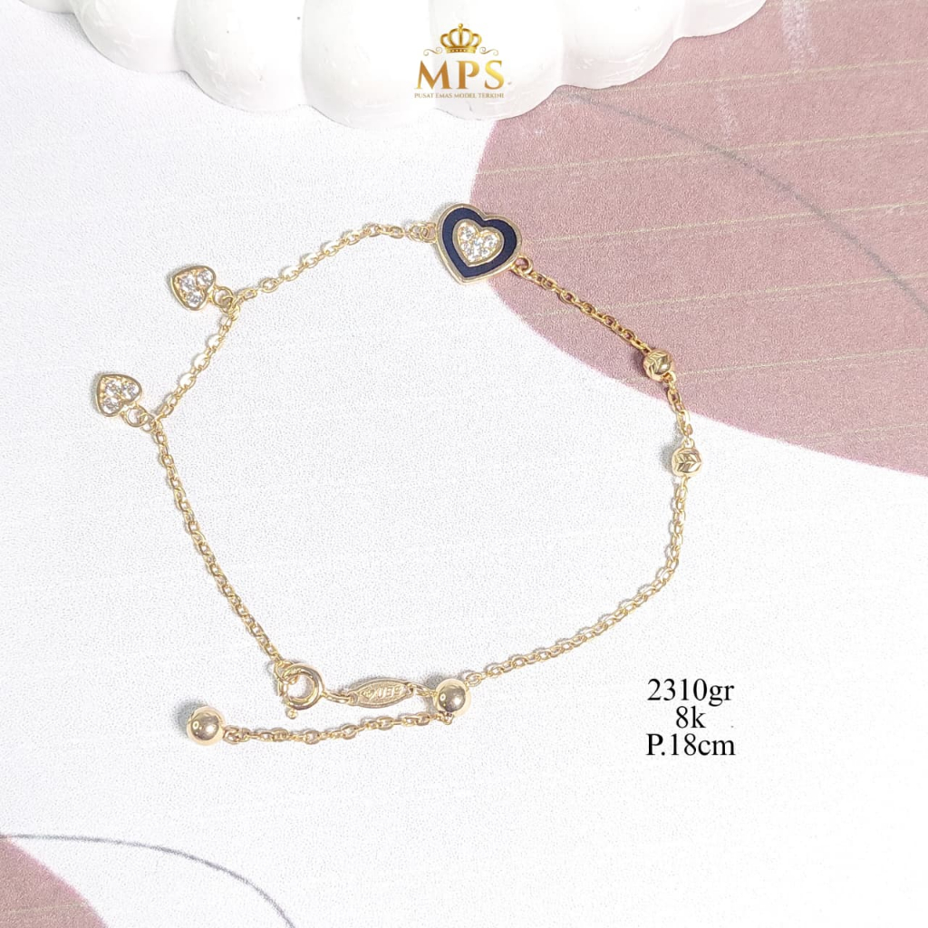 puterasokaraja NEW COLLECTION GELANG SERUT RANTAI EMAS ASLI KADAR 8K/375% TOKO EMAS PUTERA SOKARAJA