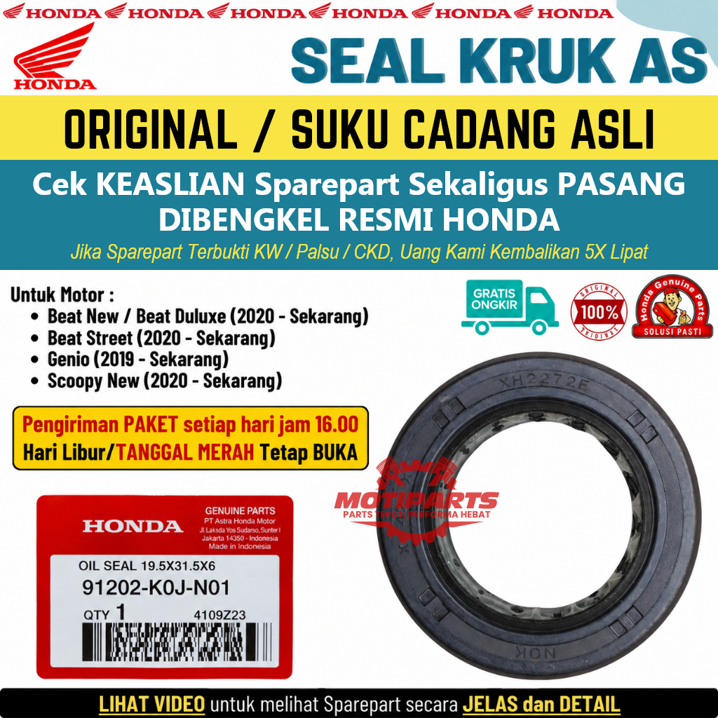 Seal Kruk AS Genio Beat Deluxe Ori Beat New Original Scoopy Esp Beat Street Original , Seal AS Kruk 
