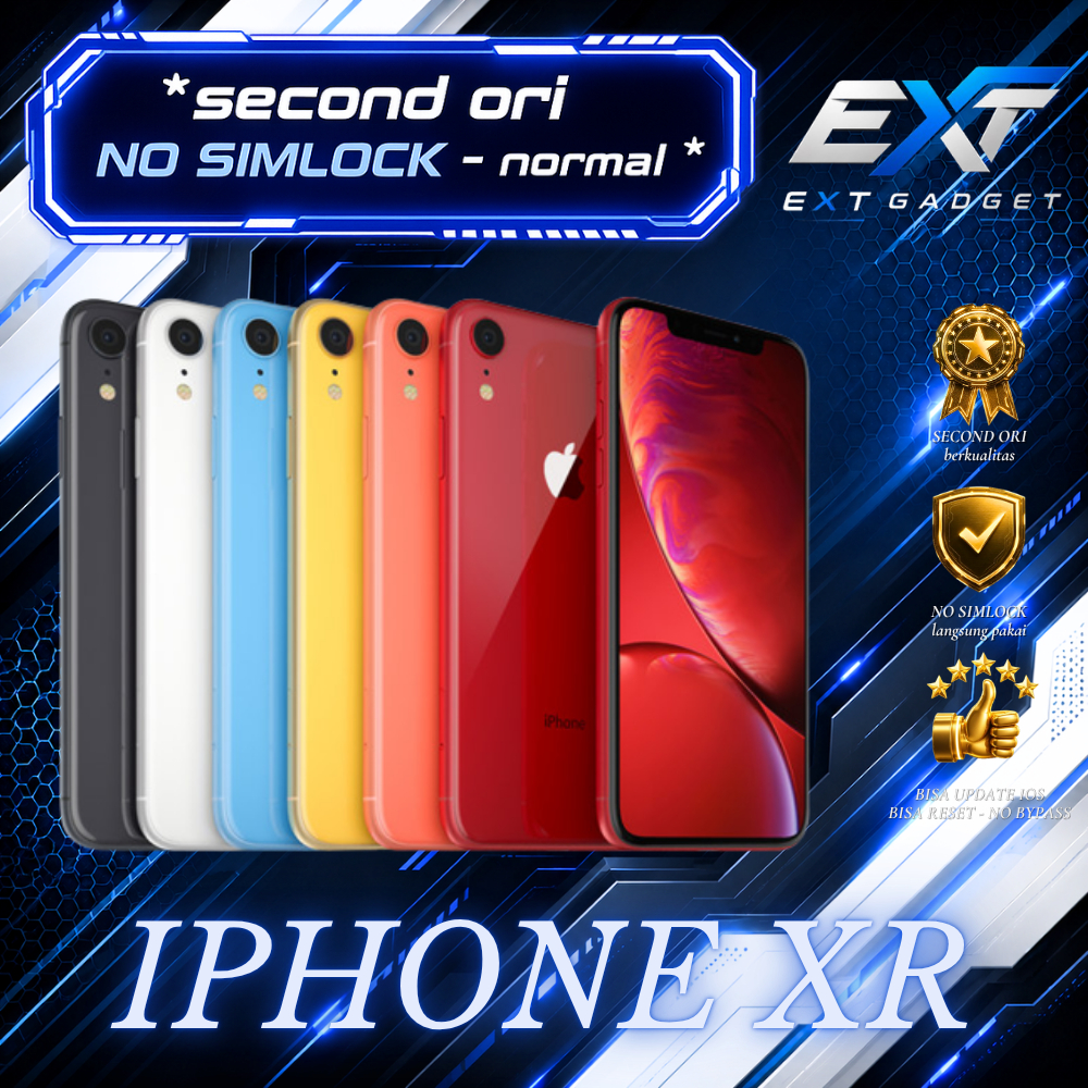 IP XR 64GB 128GB SECOND BEKAS KONDISI MULUS FULLSET NO SIMLOCK BEBAS RESET BERGARANSI