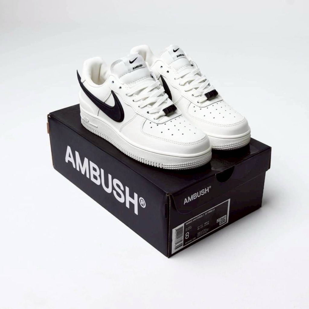 ( BDGSNKRS ) Sepatu Nike Air Force 1 Low Ambush White Sail Black