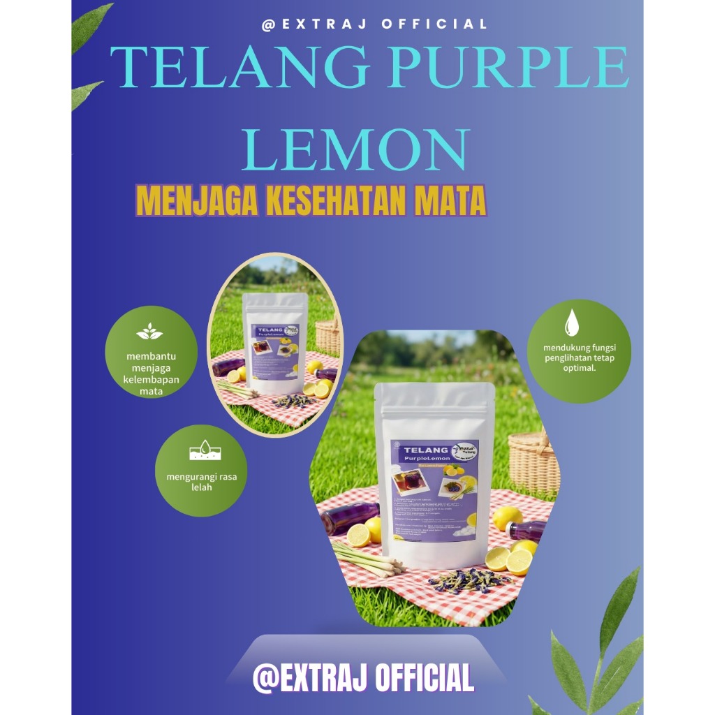 Teh Celup Bunga Telang + Purple Lemon | Menjaga Kesehatan Mata