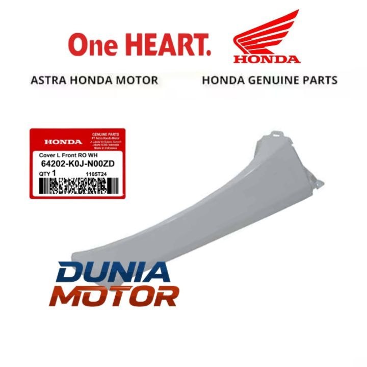 Cover Tutup Depan Kiri Putih Mutiara Motor Genio 2019 2020 2021 2022 64202K0JN00ZD 64202-K0J-N00ZD C