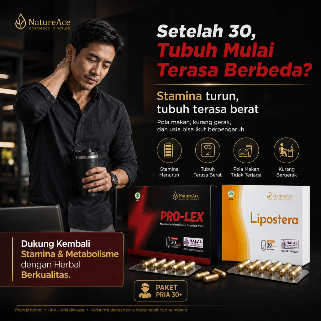 Paket Pro-Lex Lipostera Herbal Stamina Pria Metabolisme Lemak BPOM