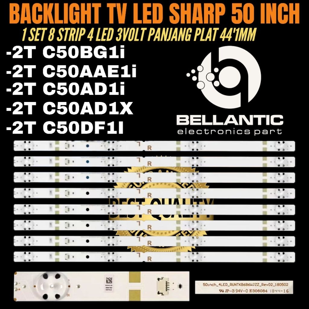 BACKLIGHT TV LED SHARP 50 INCH 2T C50DAD1I- 2T C50ADD1X- 2T C50DFF11- 2T C50BG1I 2T C50AE1I BACKLIGH