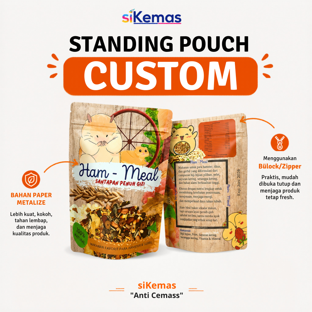 Standing pouch ziplock | zipper costum
