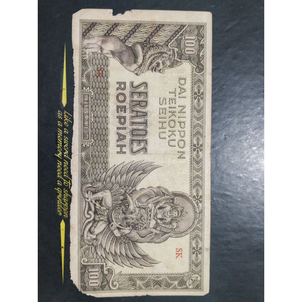 UANG KUNO 100 RUPIAH DAI NIPPON ZAMAN JEPANG