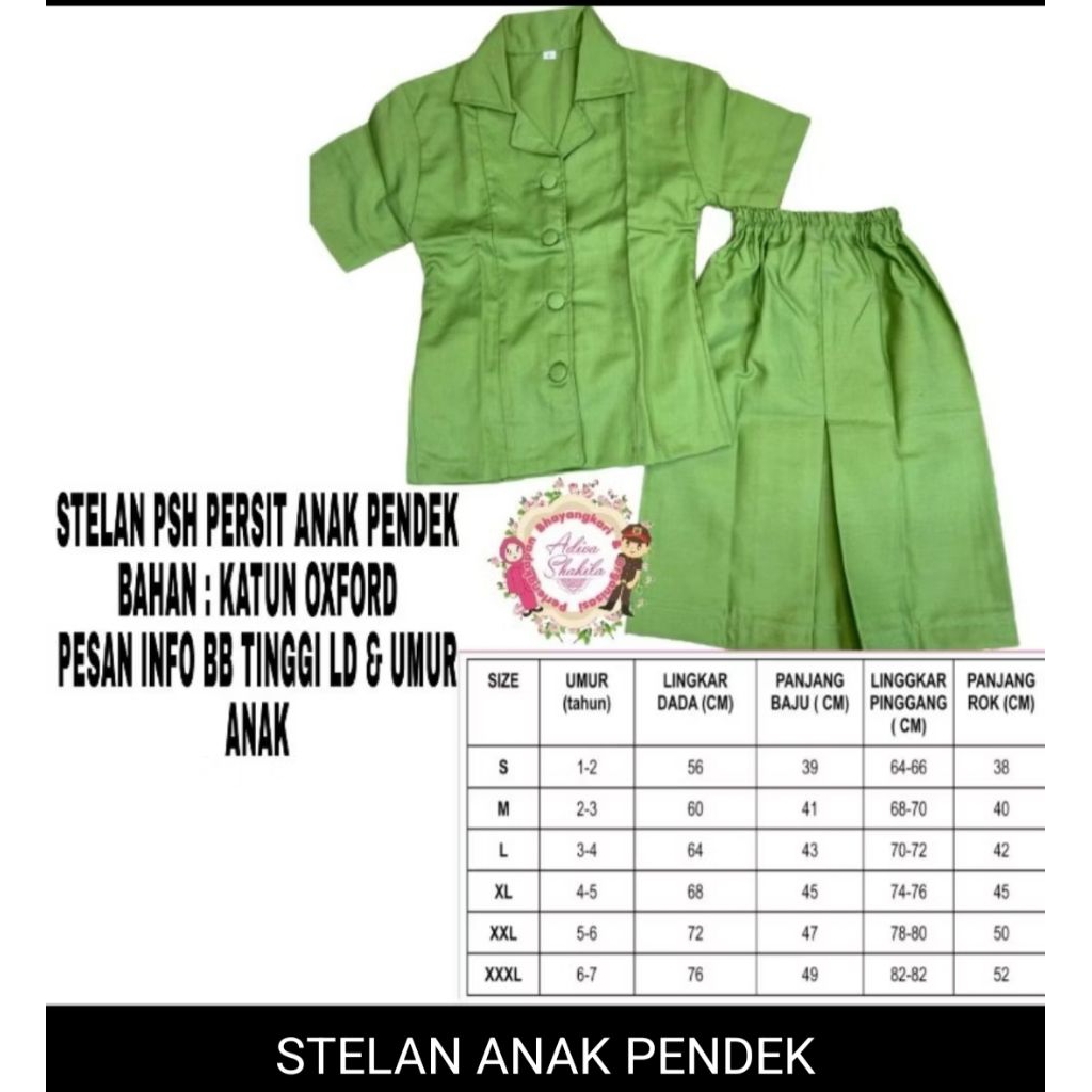 baju Psh persit anak