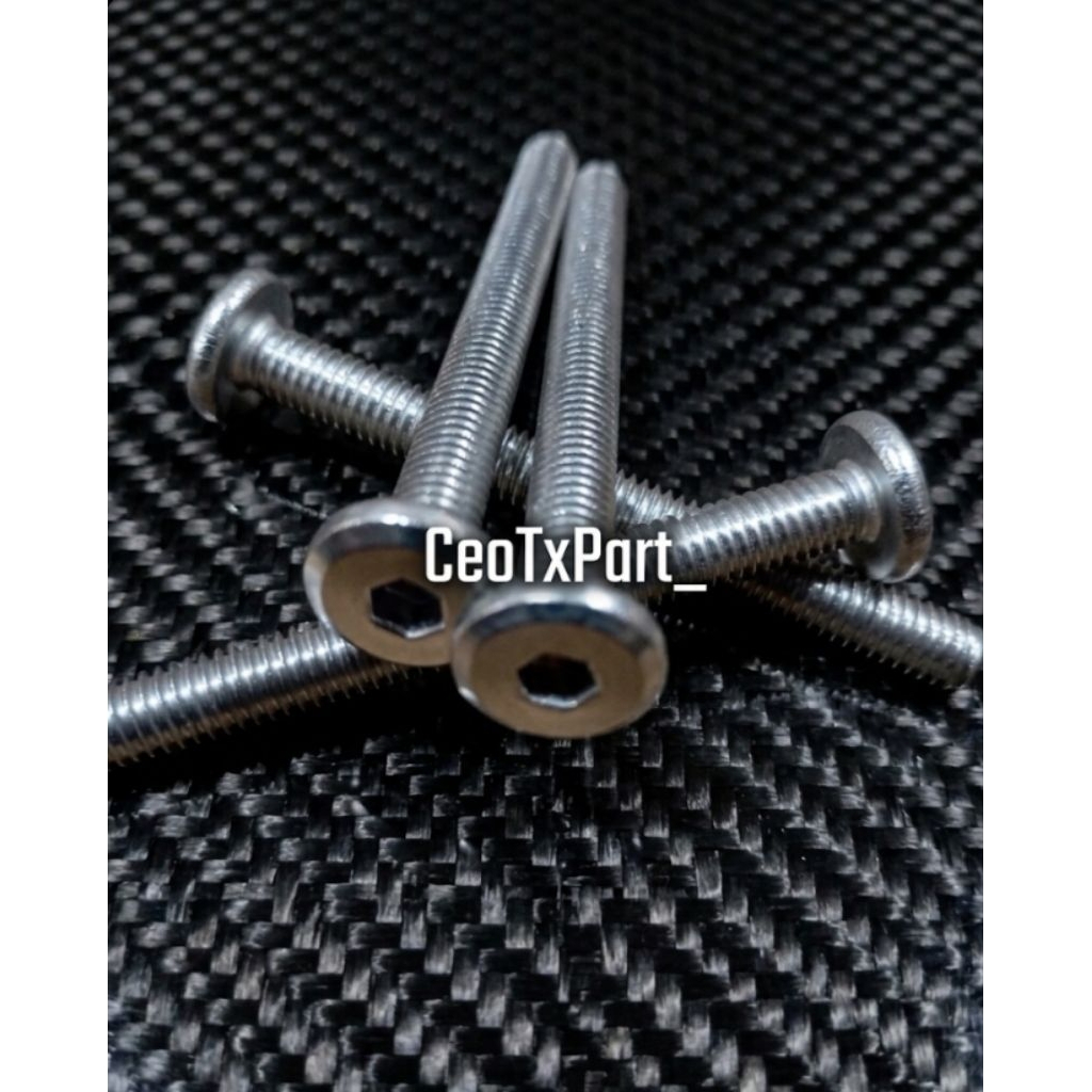 Baut Stainless Steel JCBC M6 x 20/M6 x 30/M6 x 40/M6 x 50/M6 x 60mm - Tahan Karat, Kepala L4, Mudah 