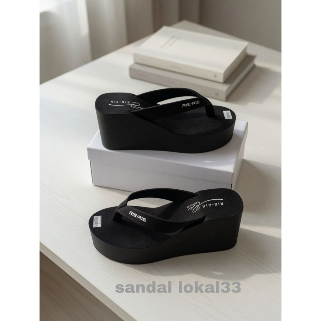 Sandal Wanita Wedges Spon Beludru Tinggi 9 cm - Nyaman Dipakai Sehari-hari