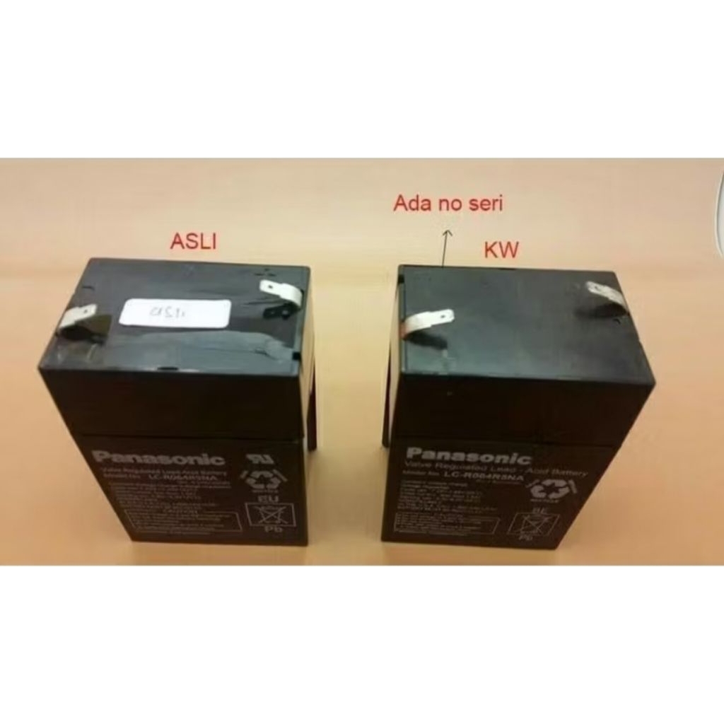 AKI BATERE KERING 6V 4.5AH ORIGINAL PANASONIC