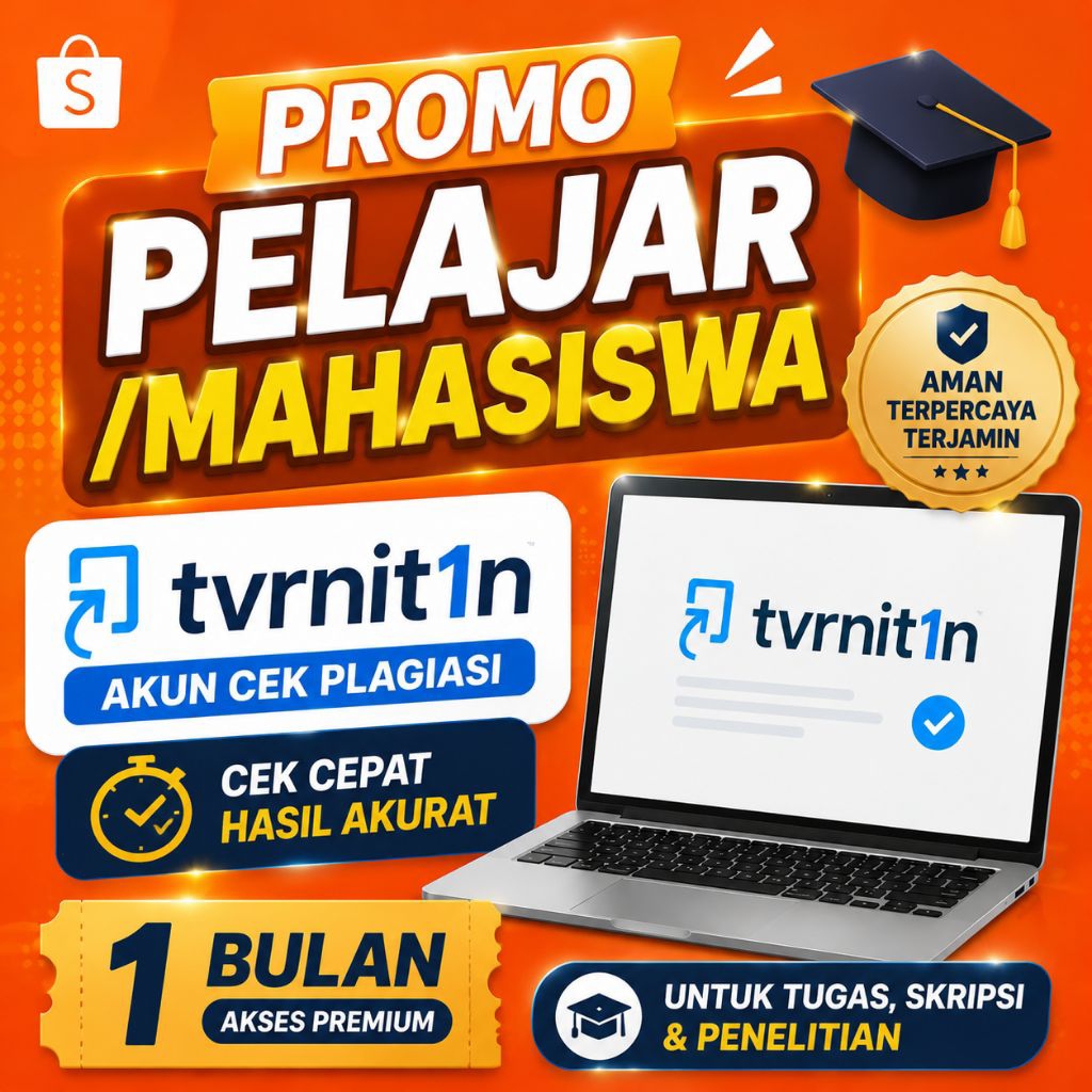 Akun Turnitin Resmi Cek Plagiasi No Repository Akses Pribadi Similarity 24 Jam / 7 Hari / 1 Bulan