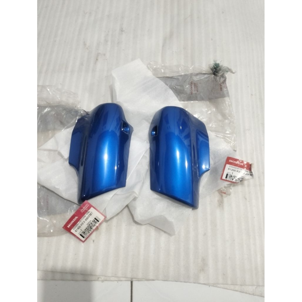 cover shock depan Honda Supra SupraX supra100 biru FMT