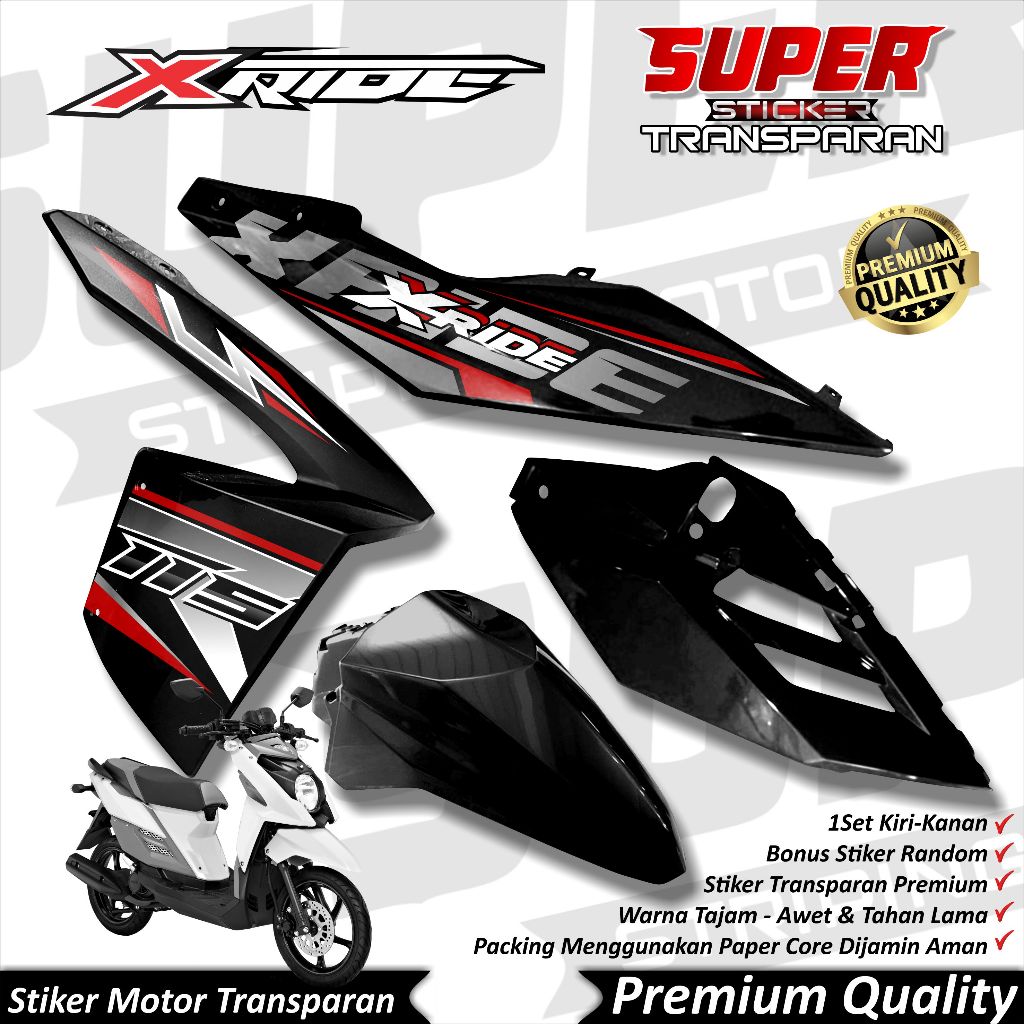 Stiker Transparan X Ride 115 Anti Luntur keren Striping Xride Striping Yamaha Xride 115 X115