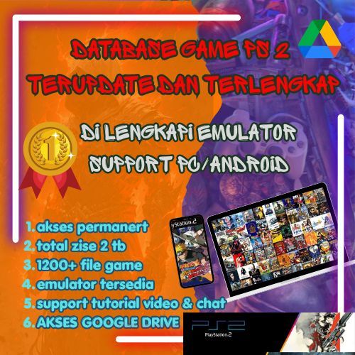 DATABASE GAME PS2 (1200+ GAME UPDATE) PERMANENT AKSES GD DRIVE
