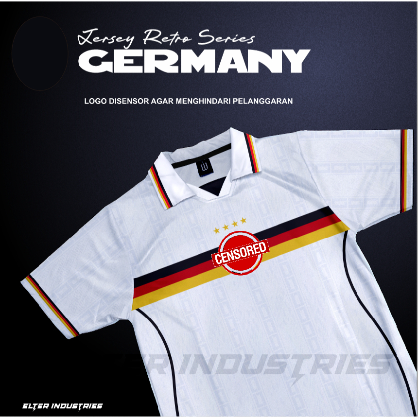 WELLDONE  JERSEY RETRO JERMAN / GERMANY /DUTCH / JERSEY BOLA / JERSEY SUPPORTER /JERSEY VINTAGE / JE