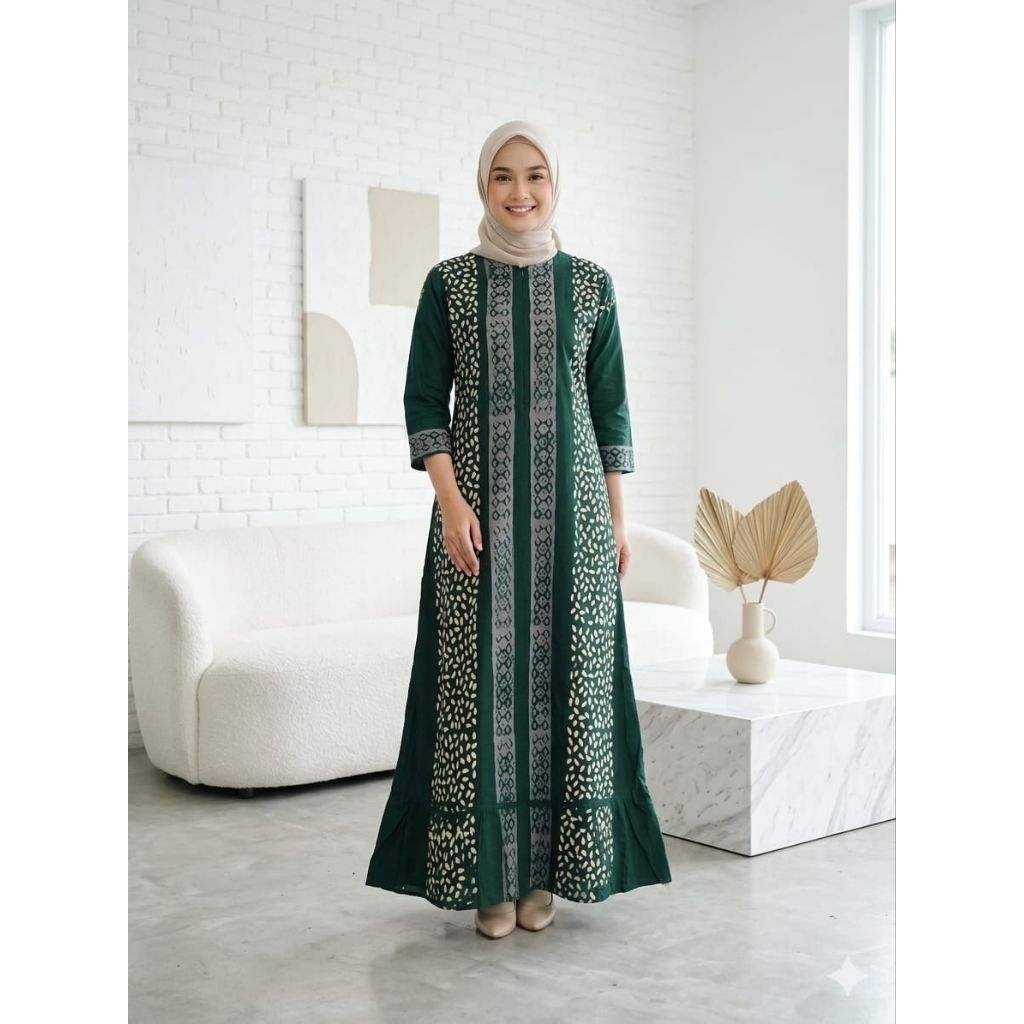 daster maura lengan 3/4 daster lengan 3 4 daster batik daster batik pekalongan dress batik daster bu