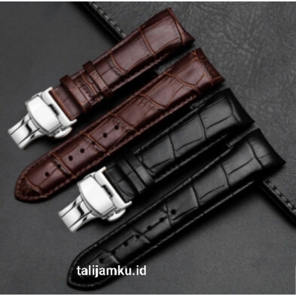 Tali Jam Tisot 1853 Strap Kulit 23mm Kepala Curved Cekung Watch Band Strap Premium Logo