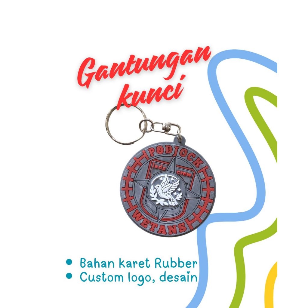 gantungan kunci rubber custom ganci karet kuat premium pesan minimal 25