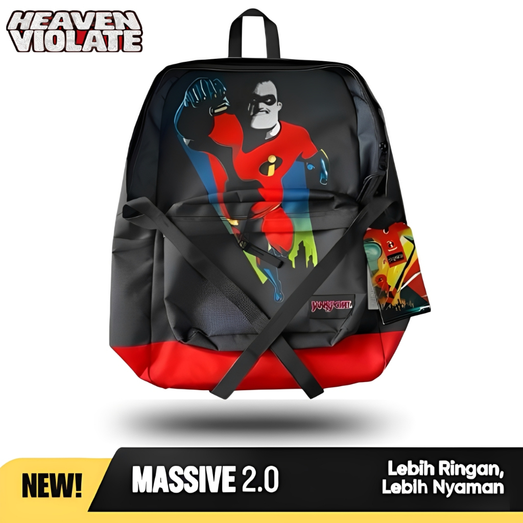 (COD) - TAS JANSPORT INCREDIBLES SUPERHERO BACPACK SCHOOL - JANSPORT X DISNEY PIXAR MR. INCREDIBLES 