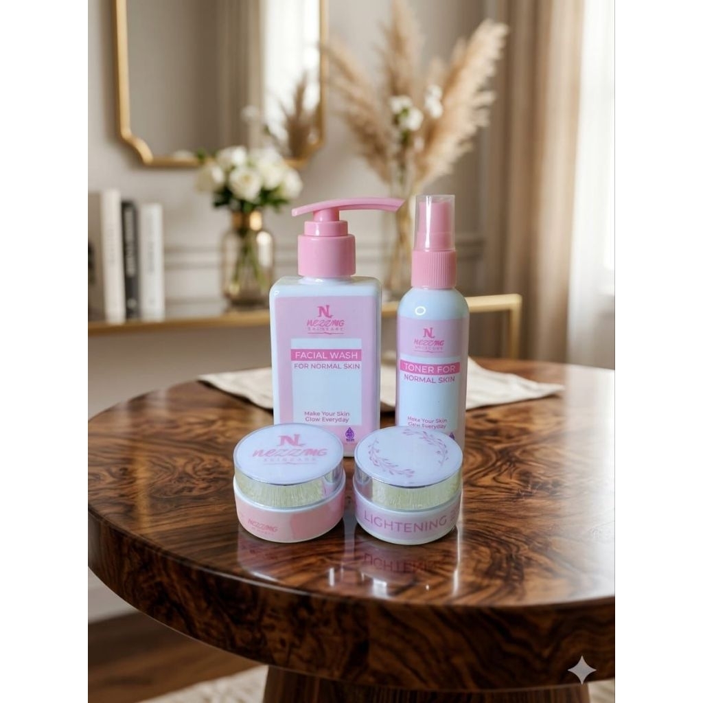Nezzmg skincare paket reguler brightening (untuk wajah kusam,flek)
