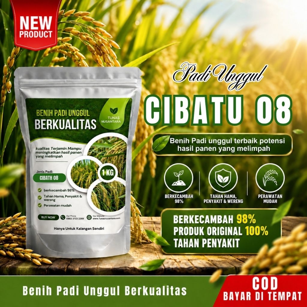 Benih padi unggul CIBATU 08 kemasan 1kg original