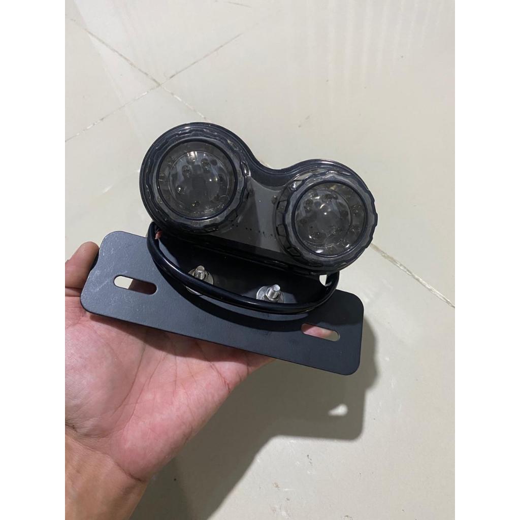 Lampu Rem Brake Light Stop Lamp Led + Sein Model Motor Custom Retro Klasik Cafe Racer