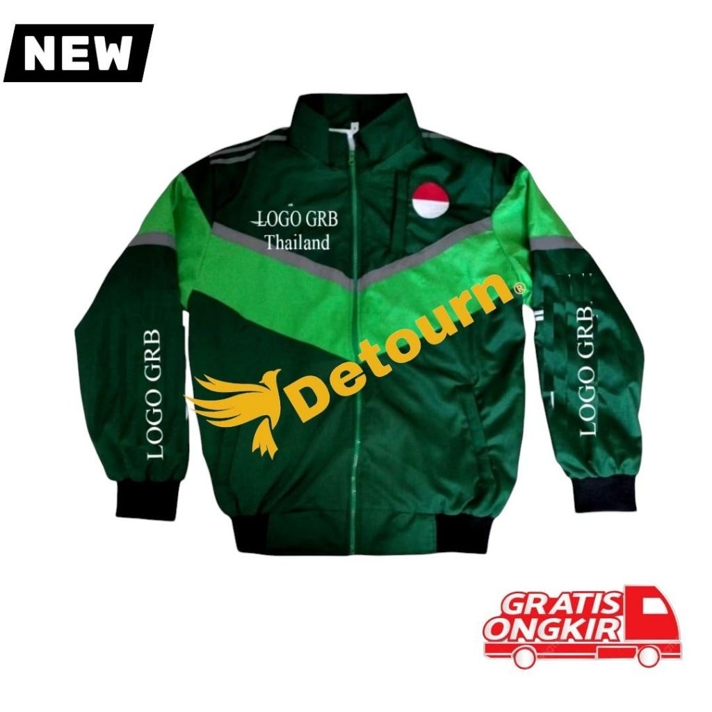 jaket ojol waterproof anti air & anti angin tidak gerah grab thailand