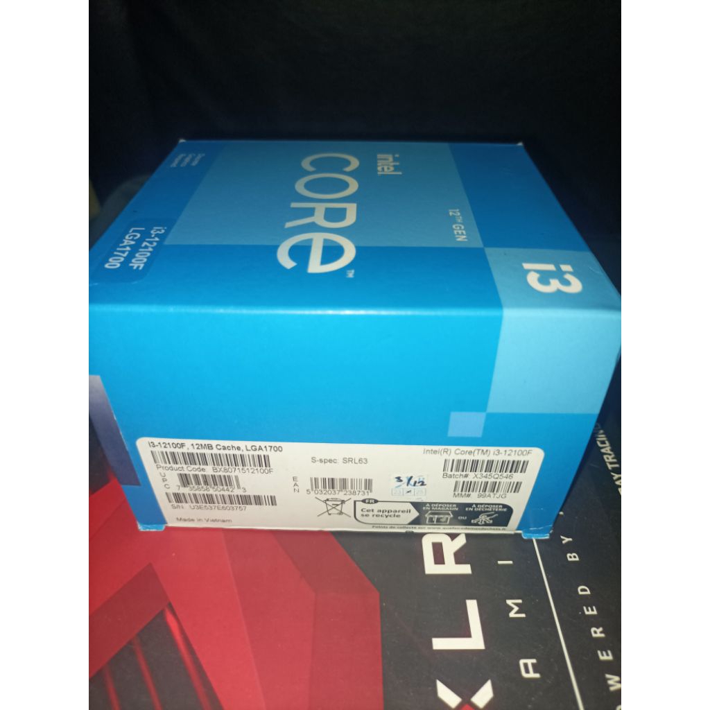 Intel Core i3 12100F Fullset Garansi