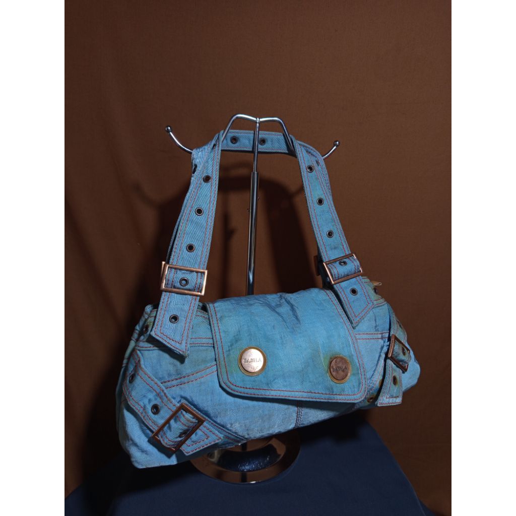 Shoulder Bag Babila Colection Vintage Unik Nilon Denim second ori