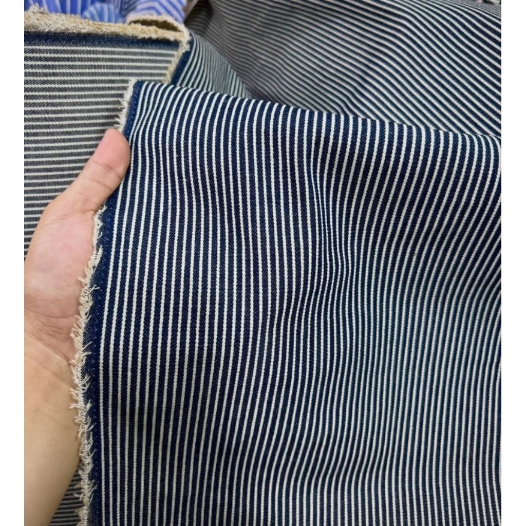 Kain Denim Hickory premium//jeans salur//harga per 0,5m