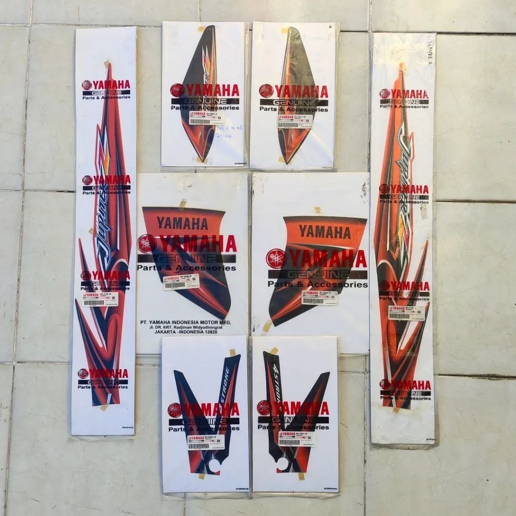 Striping Jupiter Z Burhan 2006 Orange Hitam FULLSET Original YGP | 2P2