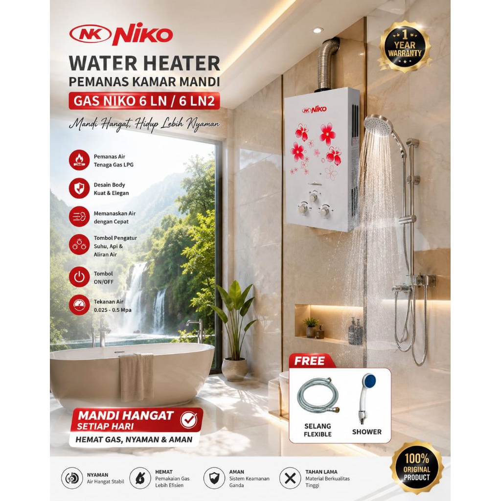 water heater Niko putih
