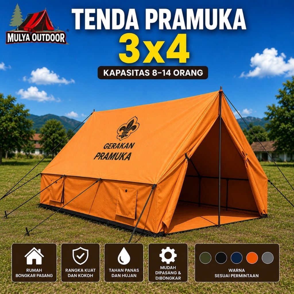 Tenda Regu Pramuka bahan D300 Korea