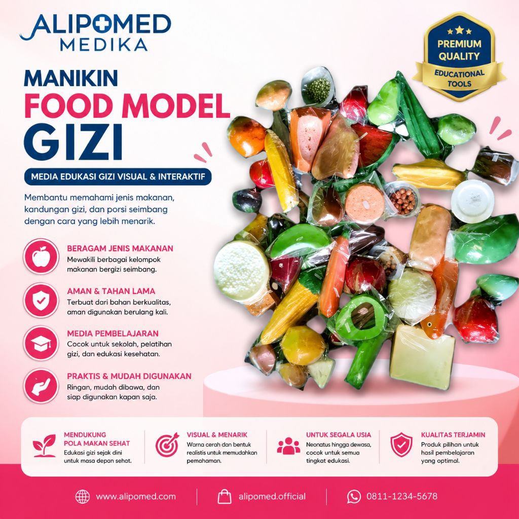 Phantom Manikin Food Makanan Model Gizi Isi 51Pcs / Manekin Alat Peraga Food Model Gizi Isi 51Pcs