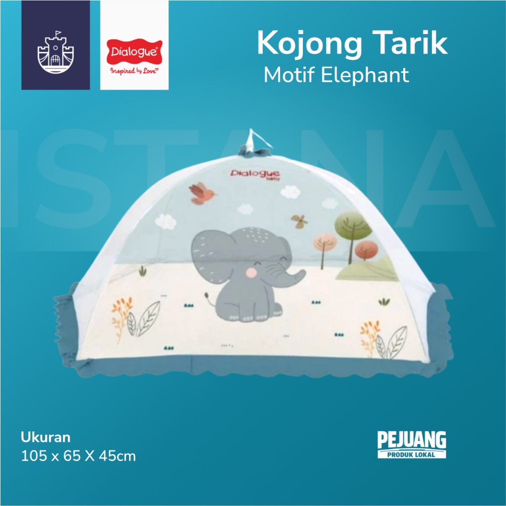 Dialogue Baby Kojong Lipat Kelambu Bayi Anti Nyamuk Motif Elephant