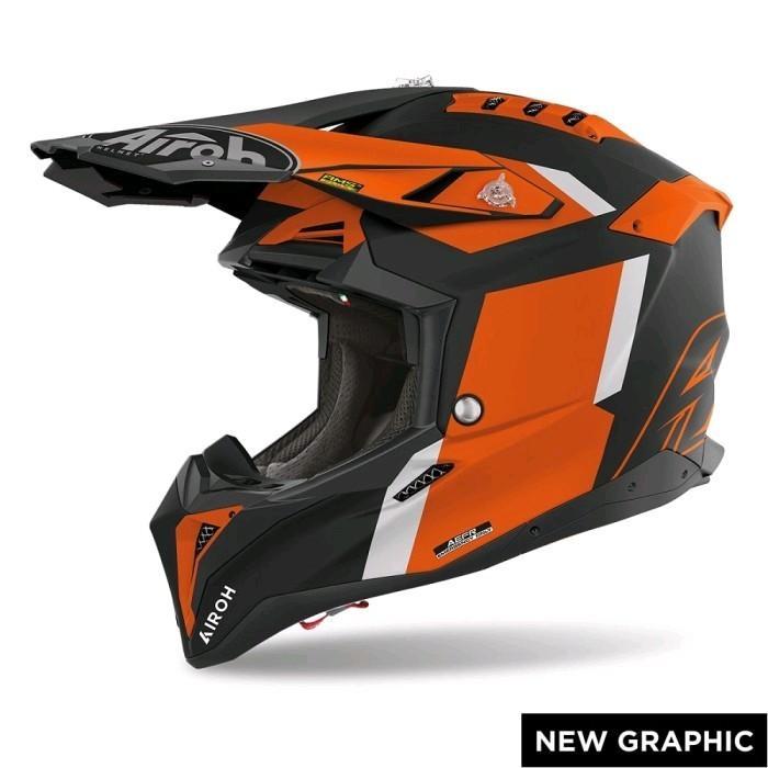 AIROH AVIATOR 3 GLORY ORANGE MATT HELM AIROH AVIATOR 3 ORIGINAL MOTOCROSS