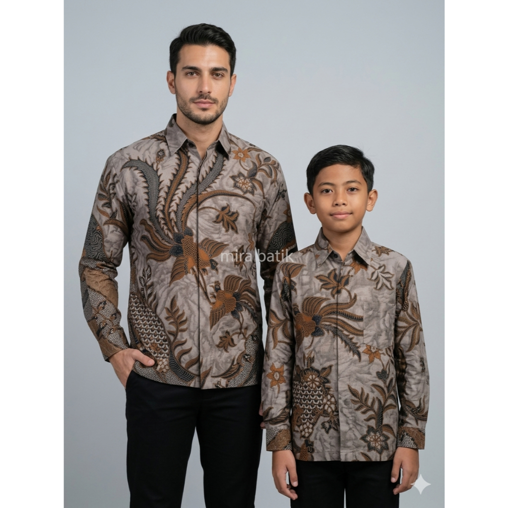 batik couple ayah dan anak laseman bahan katun premium_kemeja batik laseman_kemeja batk anak lasema 