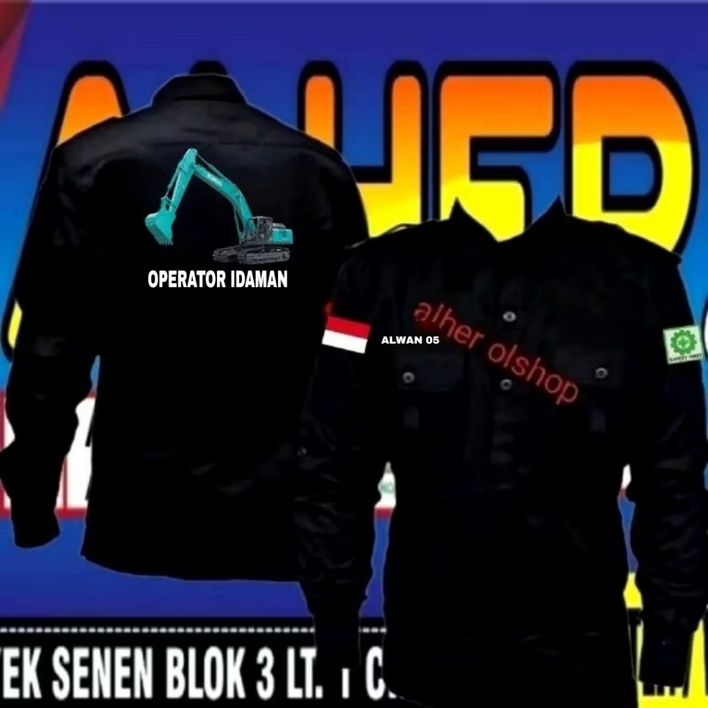 Kemeja Kobelco baju Kobelco seragam Kobelco kemeja kerja Kobelco baju kerja Kobelco seragam kerja Ko
