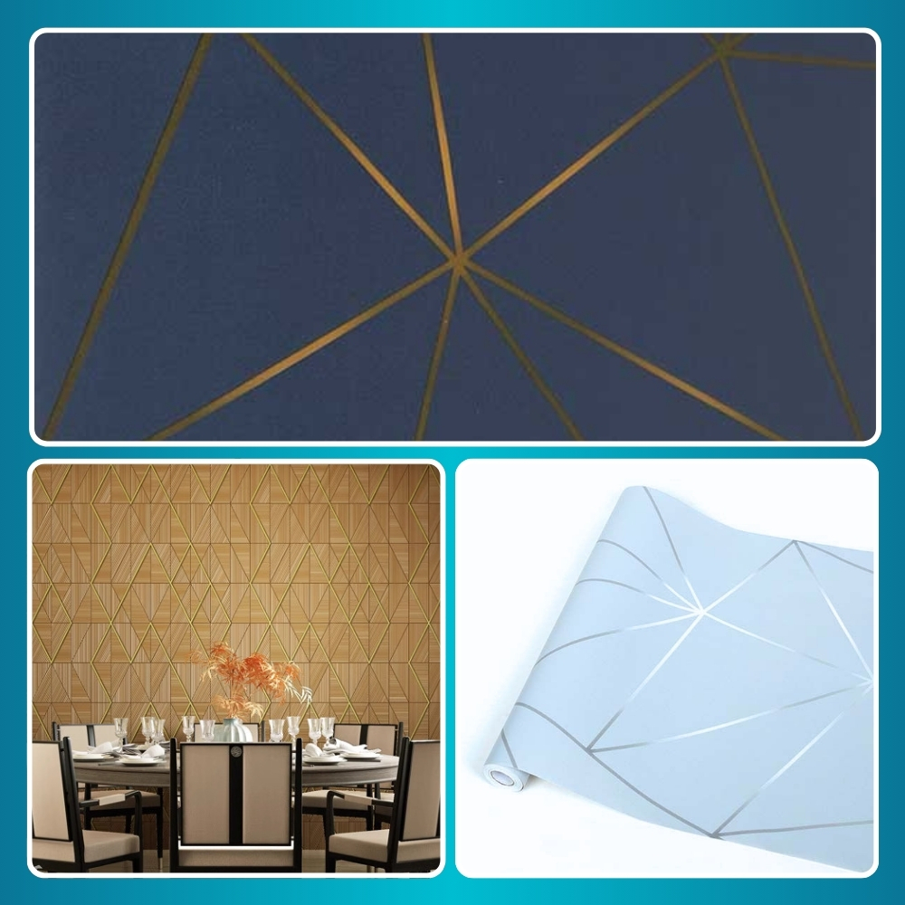 [Bisa COD] Wallpaper Dinding Ruang Tamu Minimalis Wallpaper Dinding Motif Keramik Wallpaper Keramik