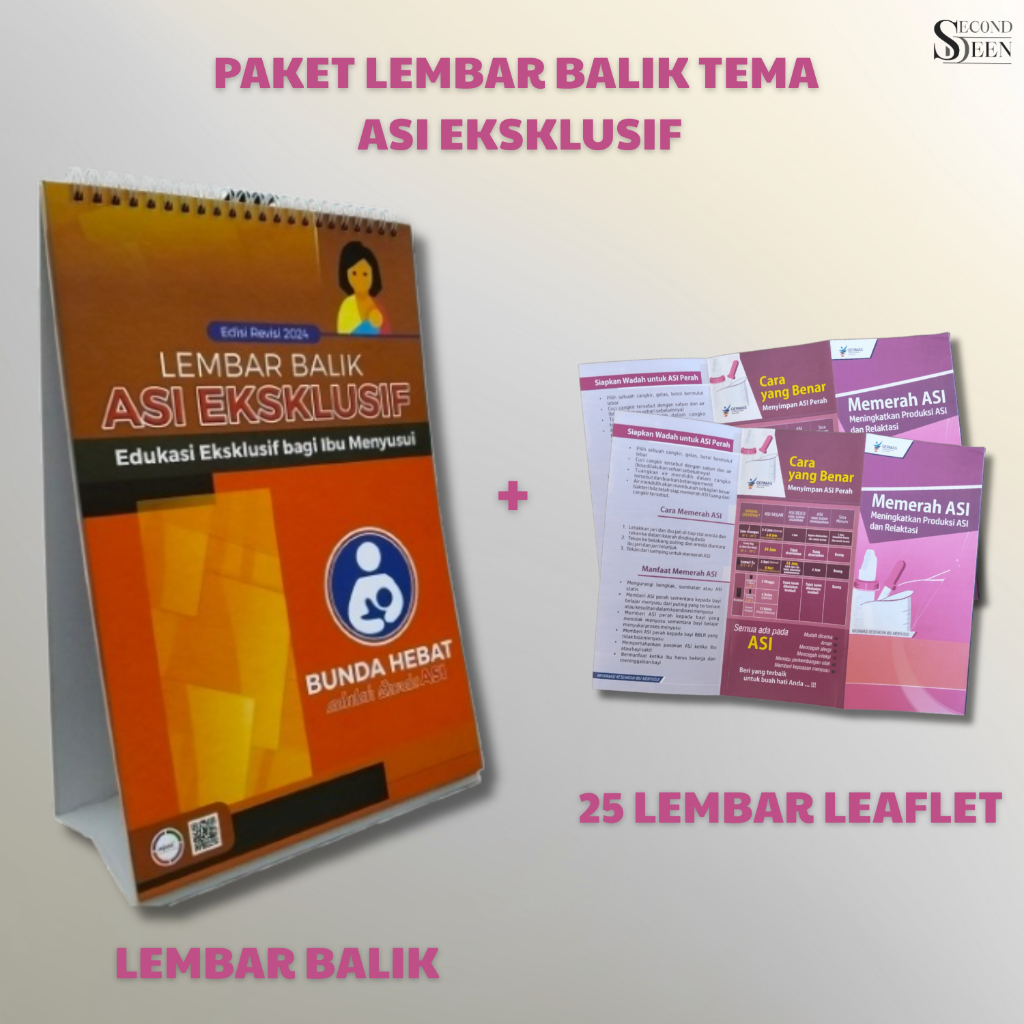 Paket ASI Eksklusif | Lembar Balik ASI | Leaflet Cara Menyimpan ASI | Edukasi Menyusui ABC