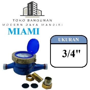 Meteran Air Besi / Water Meter 3/4" MIAMI