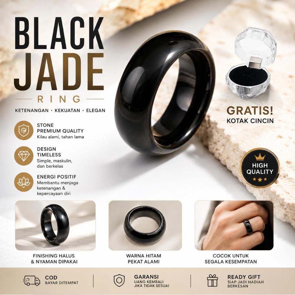 RING CINCIN BLACK JADE PROMO