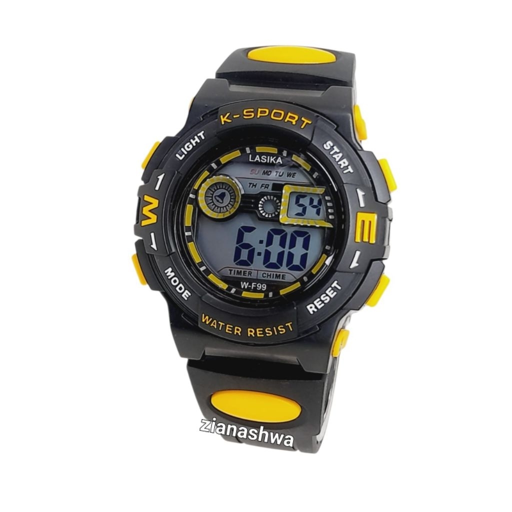 Jam Tangan Digital Anak Laki-laki K-Sport Water Resist dengan Fitur Light Mode Start Reset
