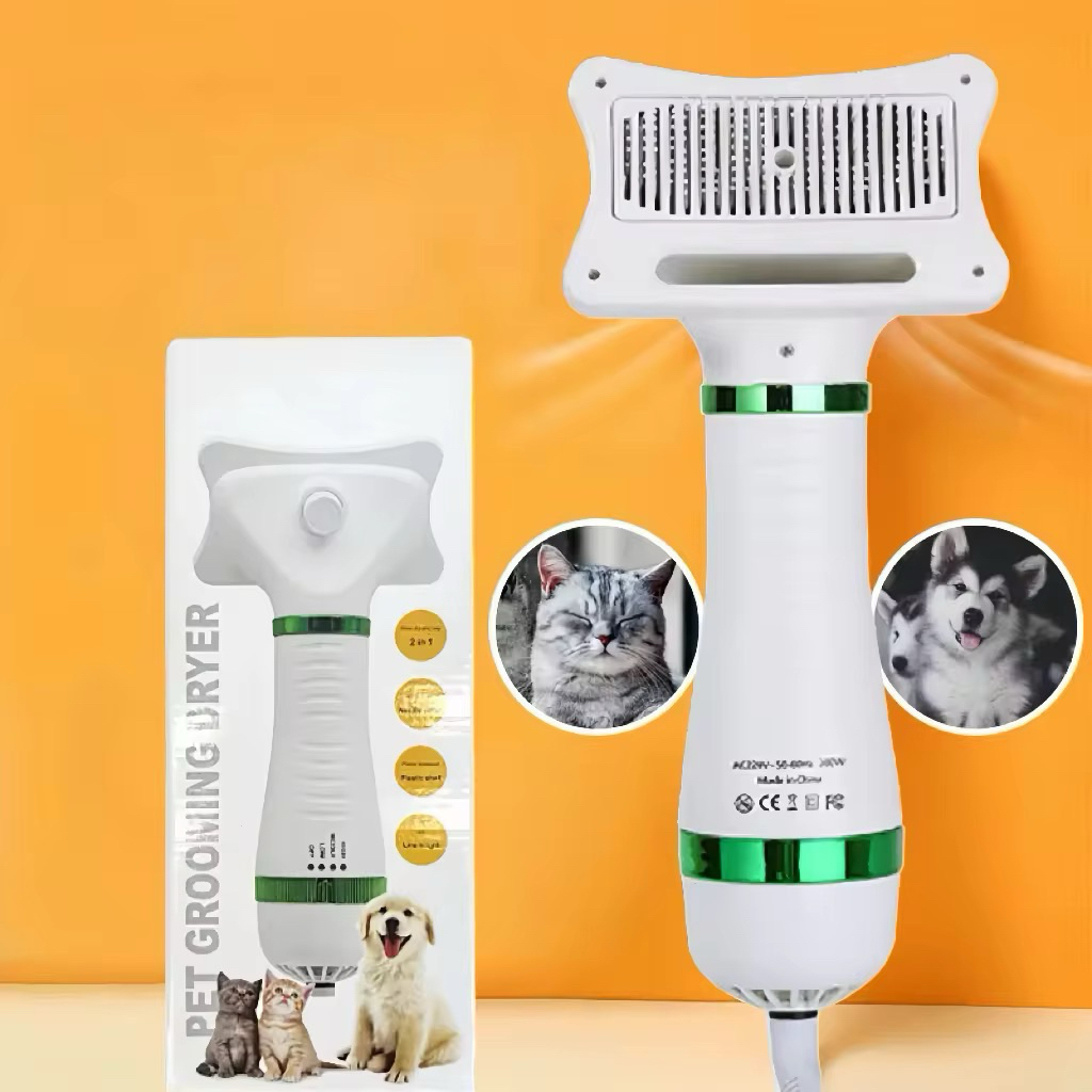 Pet Hair Dryer & Comb Grooming Brush Anjing Kucing - Pet Brush Grooming Dryer - Hair Dryer Anjing Ku