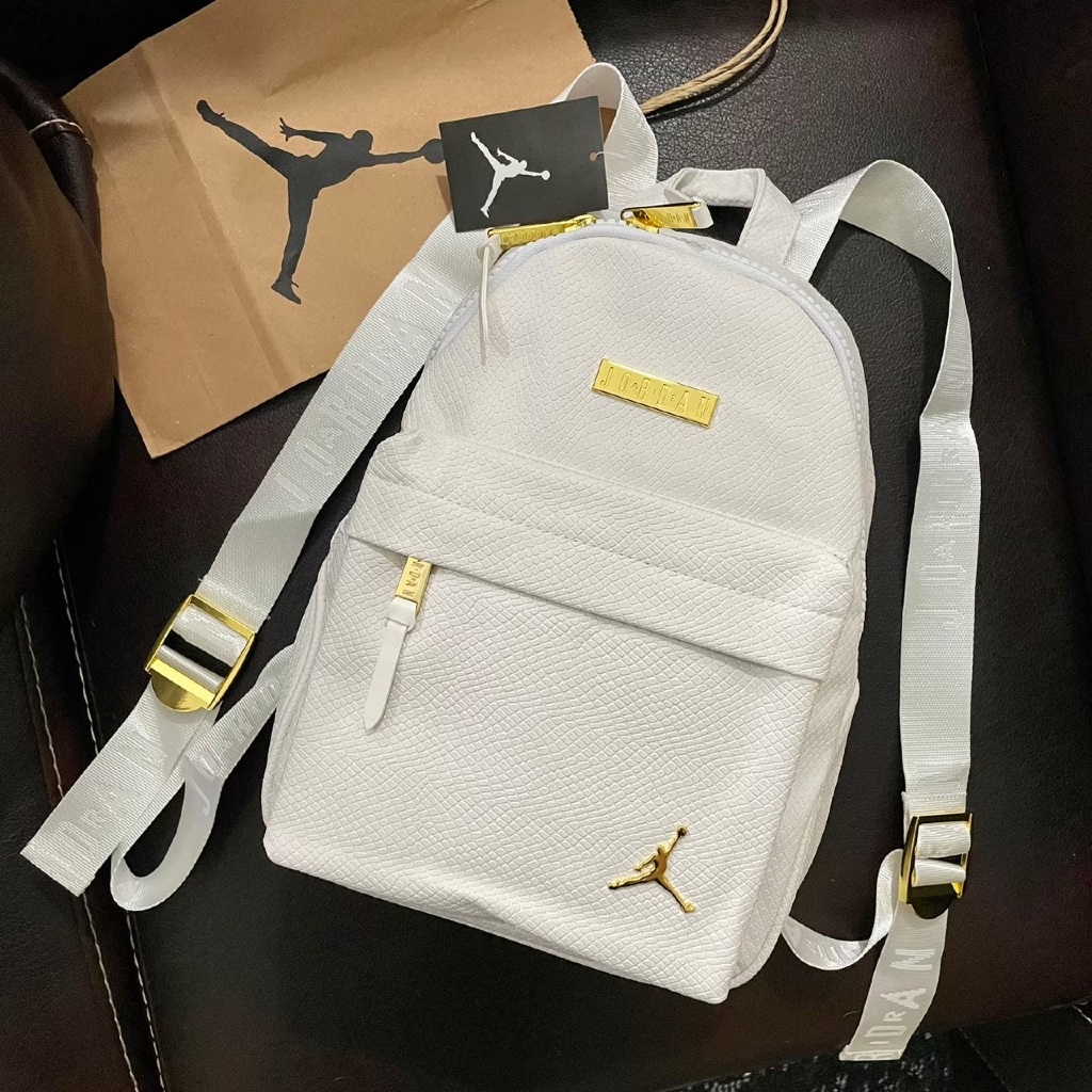 TAS RANSEL JORDAN REGAL LEATHER MINI BACKPACK ORIGINAL WHITE / RANSEL PRIA WANITA / BISA COD