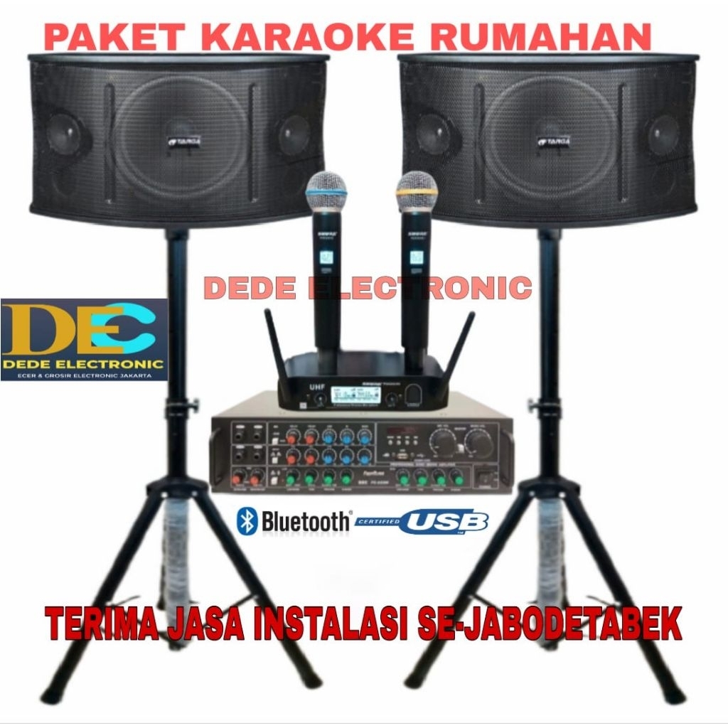 Paket Karaoke Speaker 10 inch Murah  cocok buat karaoke rumahan