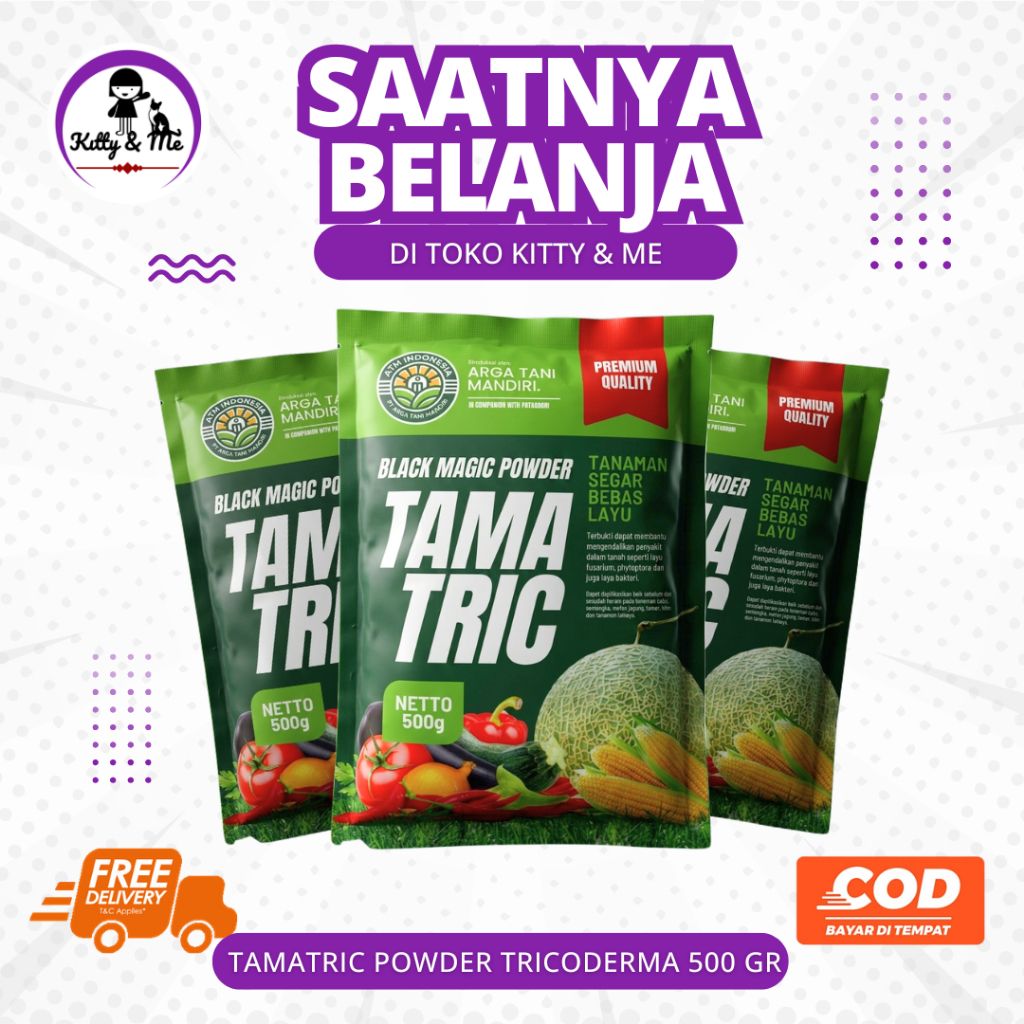 TAMATRIC POWDER TRICODERMA 500 GRAM - Asam Humat Untuk Tanaman